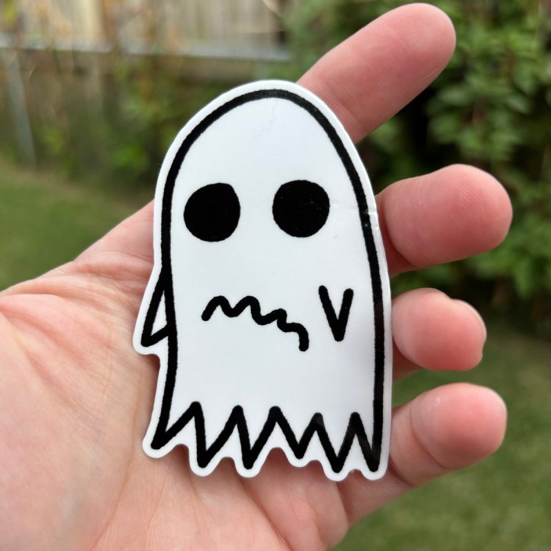 anxious ghost sticker sticker 545182