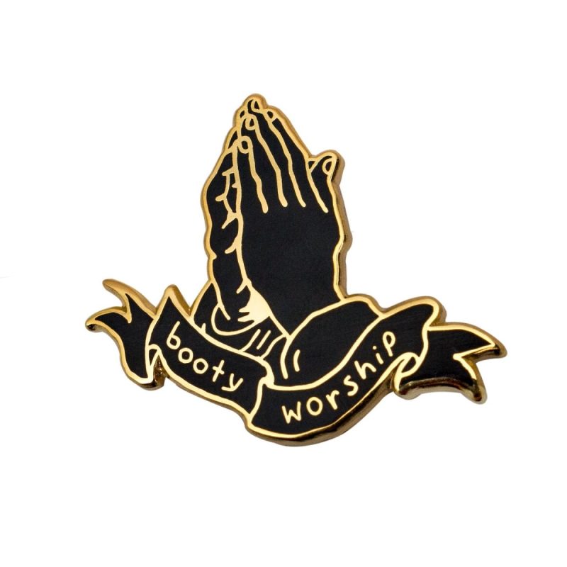 booty worship gold pin enamel pin 790042