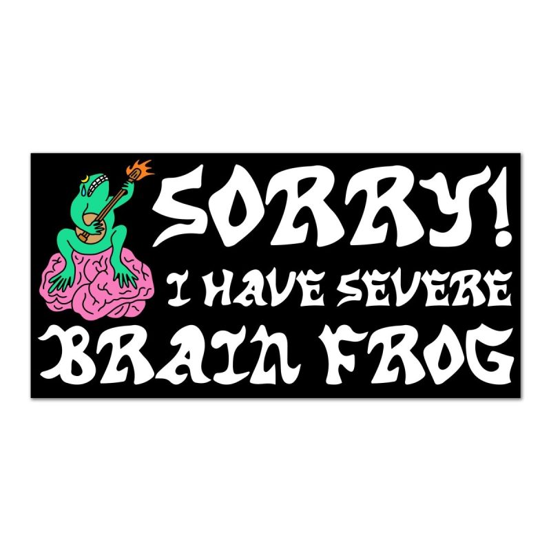 brain frog bumper sticker sticker 499760