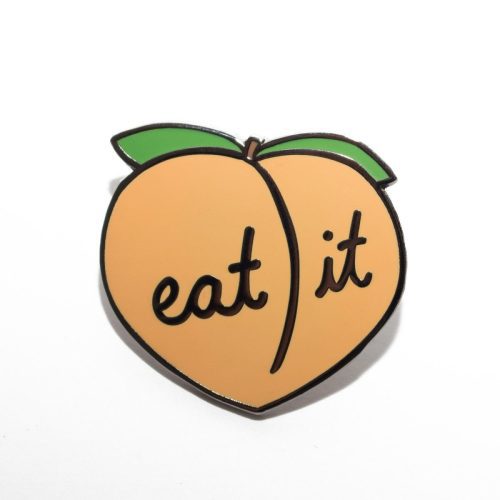 eat it peach pin enamel pin 726084