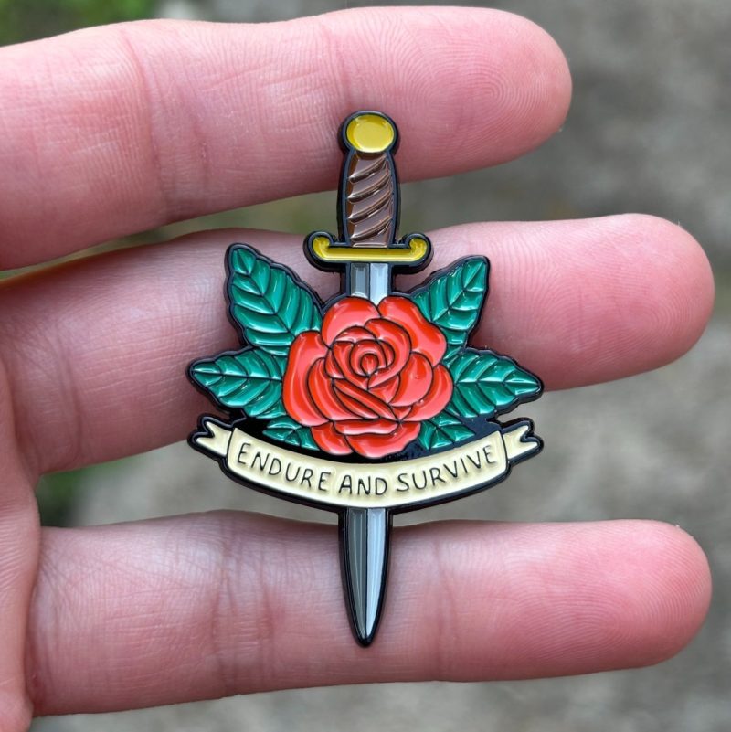 endure and survive pin enamel pin 194237