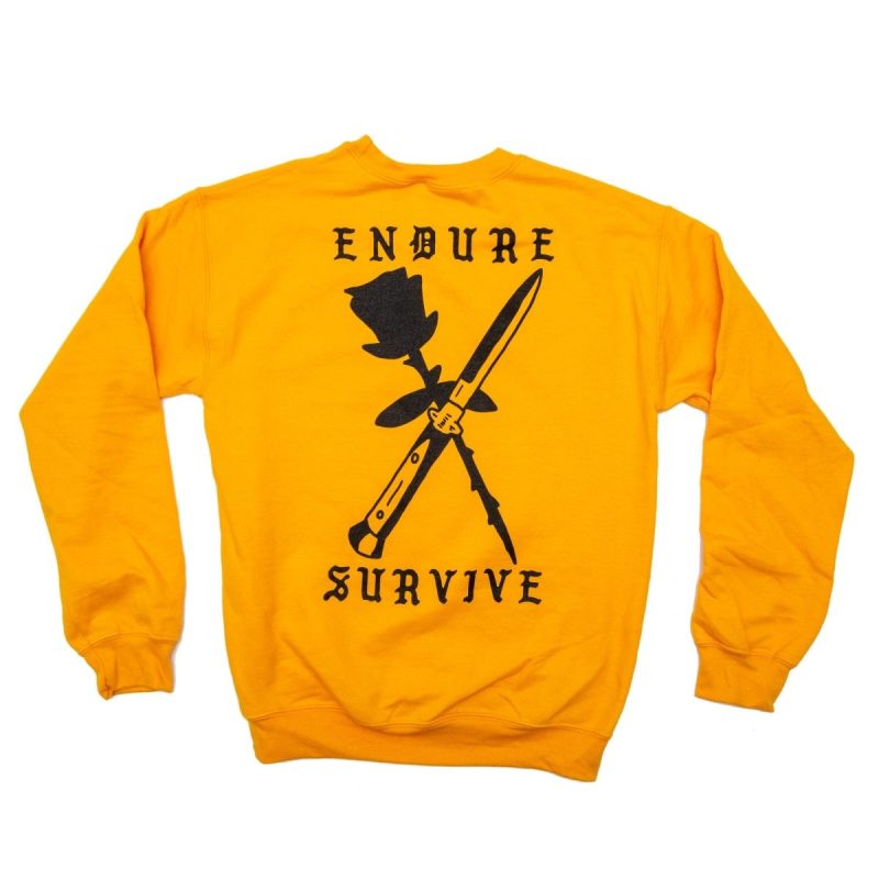 endure survive rose and switchblade crewneck sweatshirt sweatshirt 859390