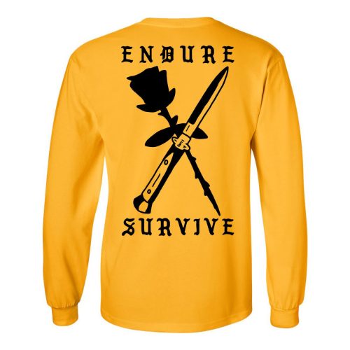 endure survive rose and switchblade long sleeve tee long sleeve t shirt 319273