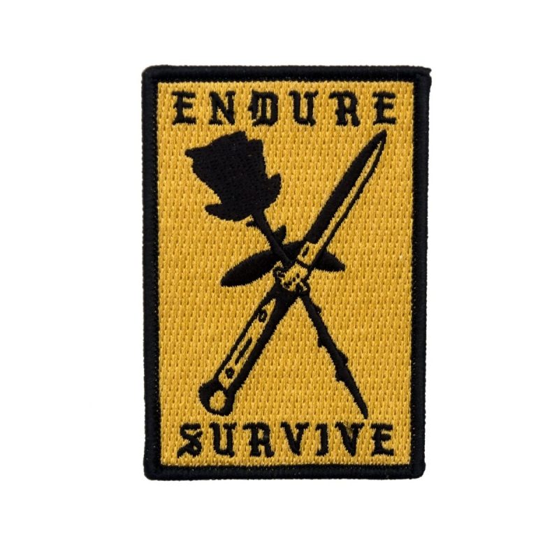 endure survive rose and switchblade patch patch 408604