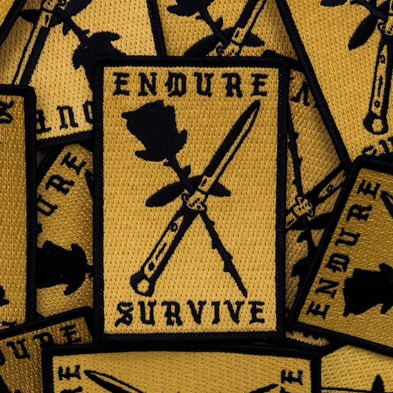 endure survive rose and switchblade patch patch 502796