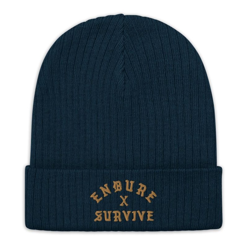 endure x survive ribbed knit beanie beanie 157752