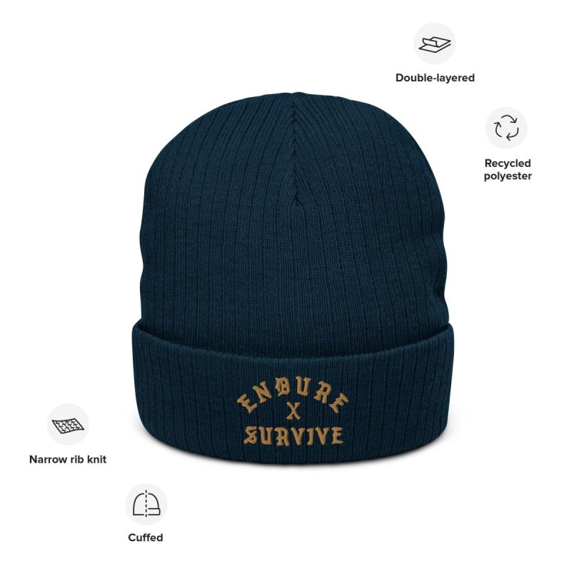 Endure X Survive Ribbed Knit Beanie - Beanie - Pretty Bad Co.