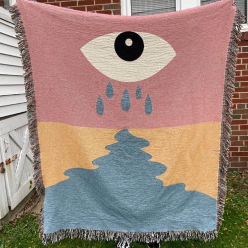 eye river blanket woven blanket 946258