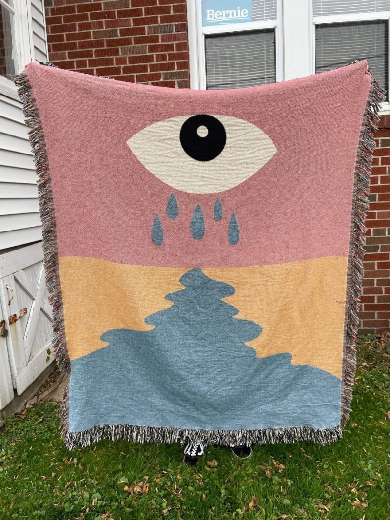 eye river blanket woven blanket 946258