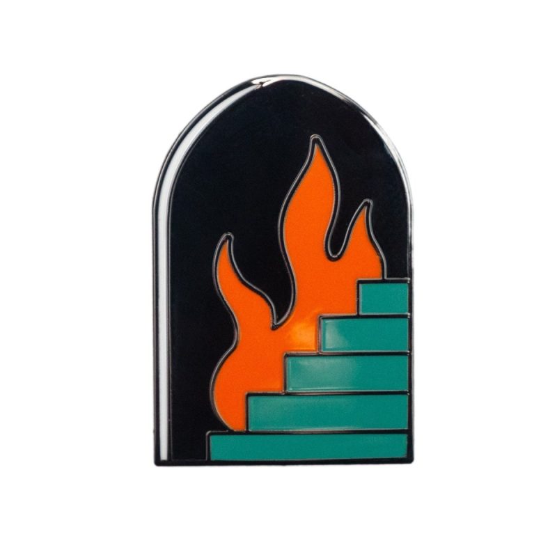 fire stairs portal pin enamel pin 398080