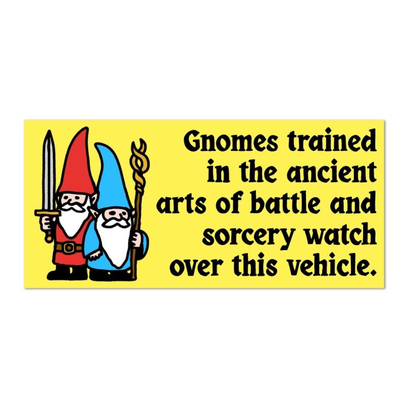 gnomes bumper sticker sticker 924452