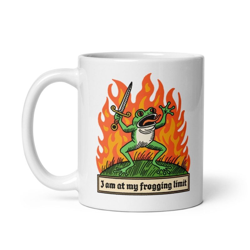 i am at my frogging limit mug 288889