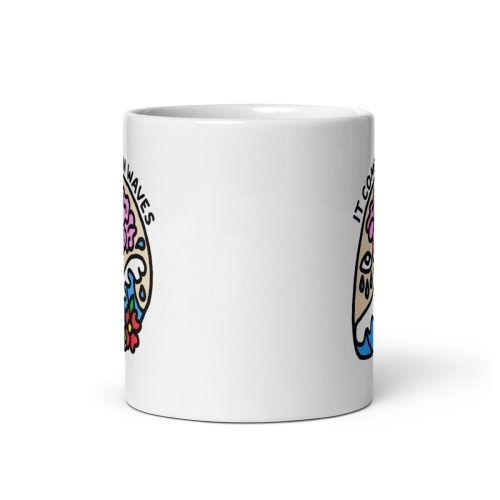 it comes in waves skull mug 566332