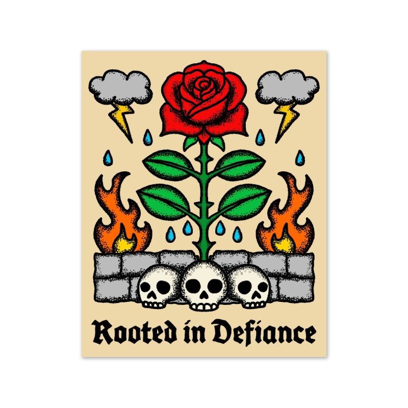 rooted in defiance sticker sticker 923942