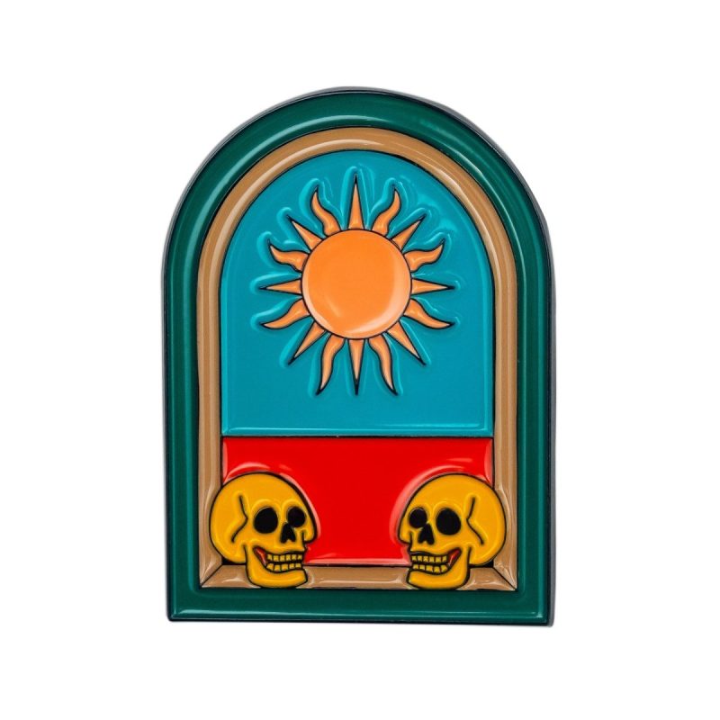 skull window portal pin enamel pin 239754