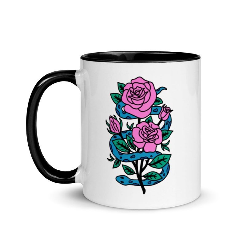 snake and rose mug mug 131102