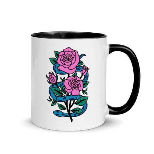 Snake and rose mug - Mug - Pretty Bad Co.