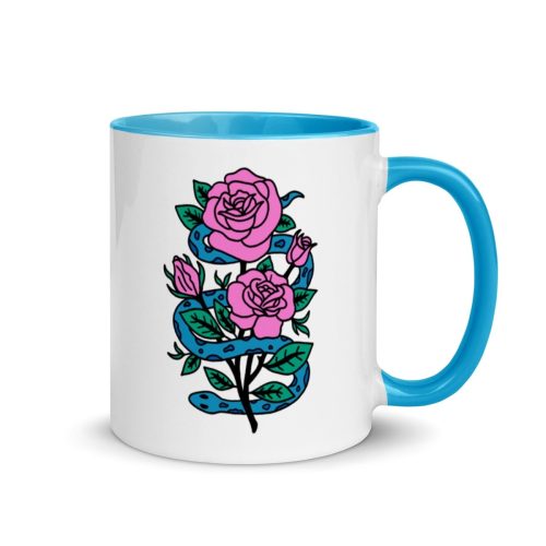 Snake and rose mug - Mug - Pretty Bad Co.