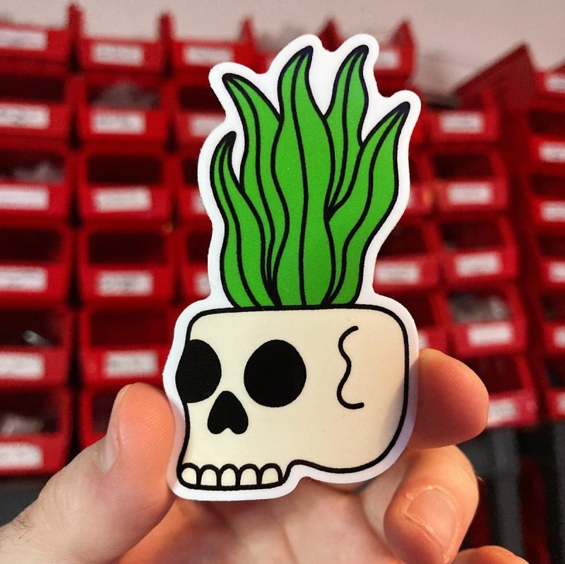 snake plant skull sticker sticker 830941