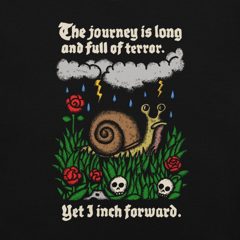 the journey is long and full of terror tshirt black t shirt 794629