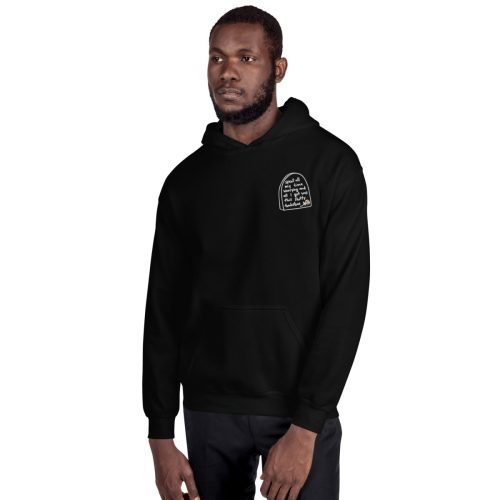 worry tombstone embroidered hoodie hooded sweatshirt 798902